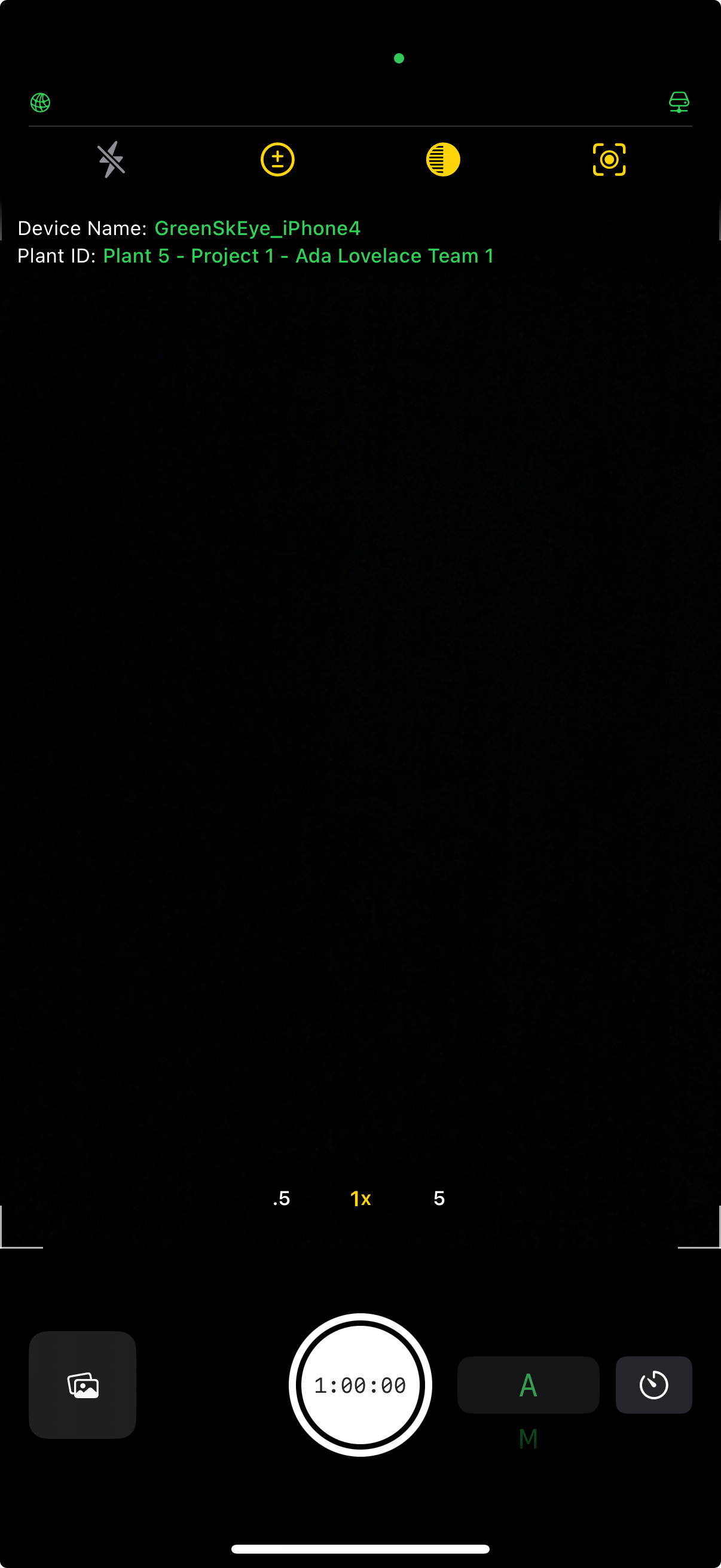 GreenSkEye app on iPhone